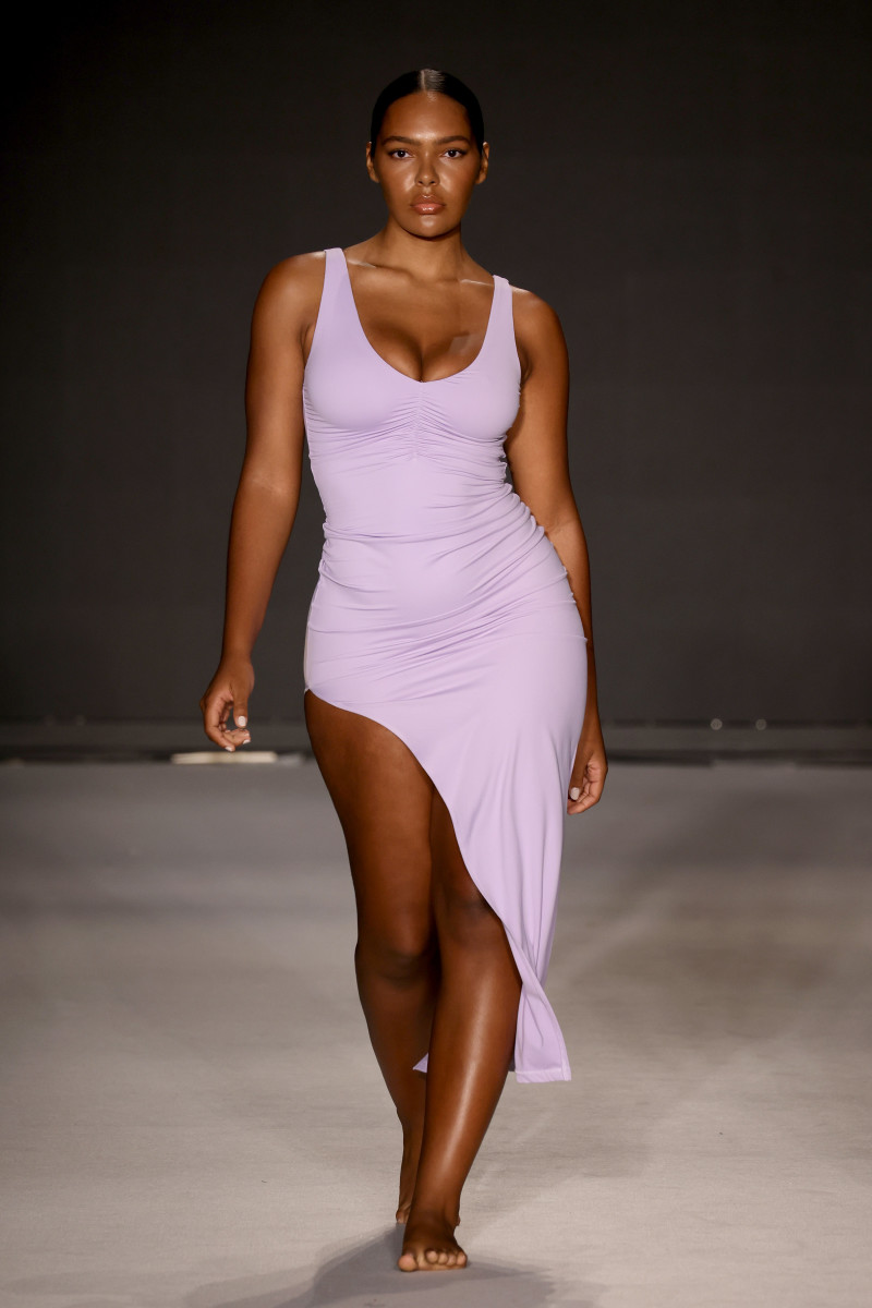A model walks the runway for Riot Swim Fashion Show during Paraiso Miami Beach at The Paraiso Tent on July 15, 2022 in Miami Beach, Florida. 
